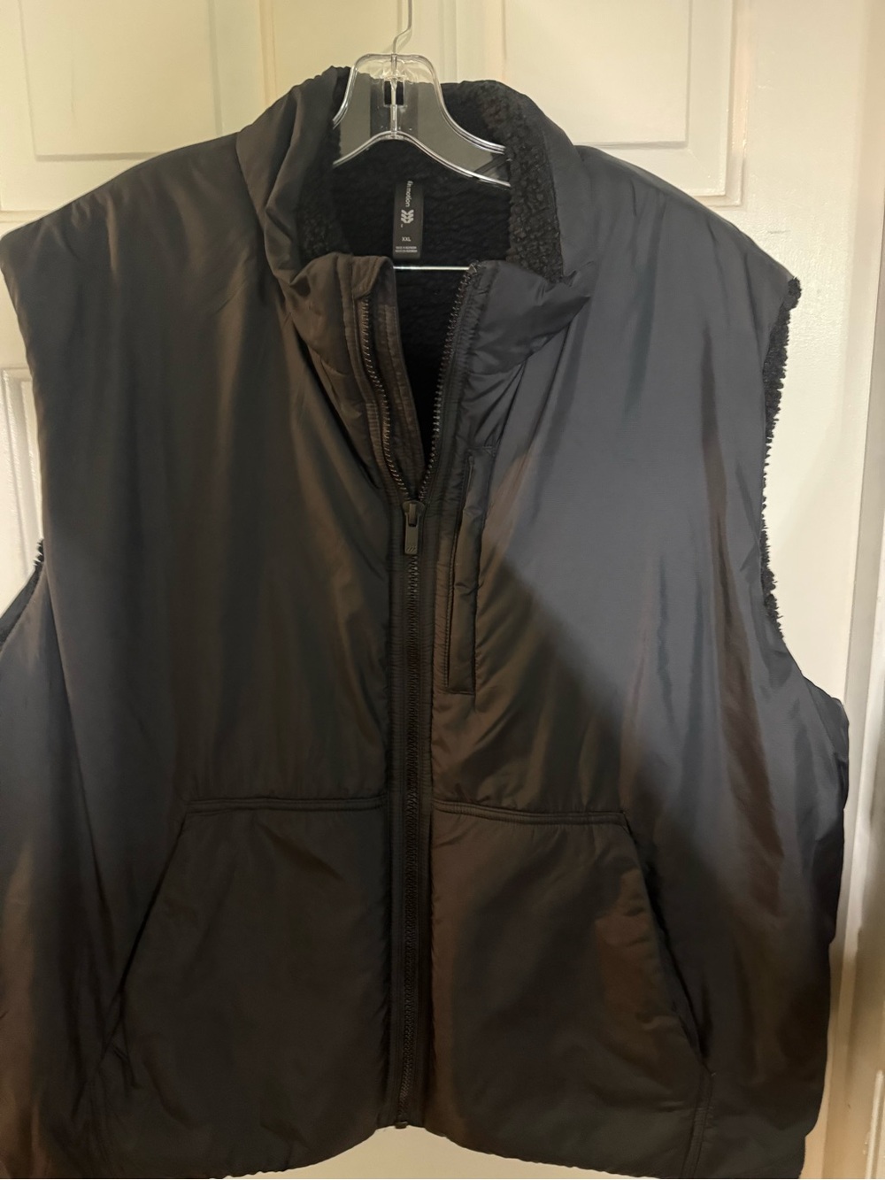 all in motion Black Reversible Sherpa-Lined Vest